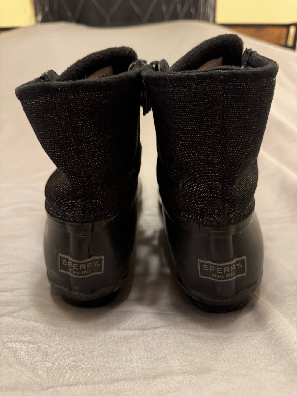 Sperry Black Duck Boots Ankle Booties - Picture 4 of 7